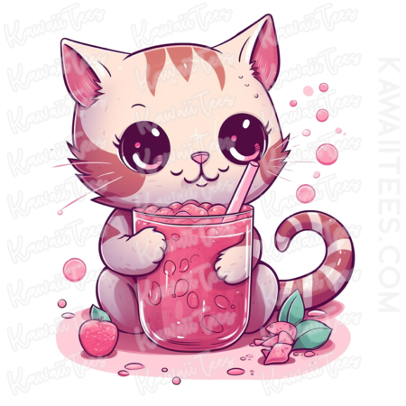 Cat Bubble Tea Tee