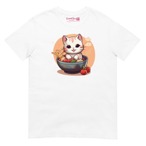 Ramen Cat White Grapic Tee