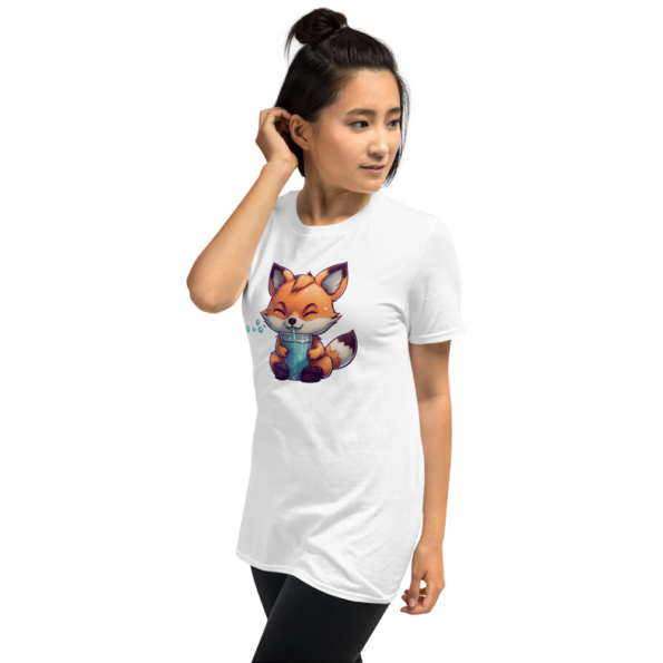 Fox Bubble Tea White Graphic T-Shirt