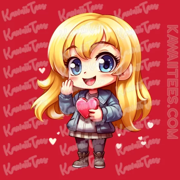 Happy Blushing Chibi Girl