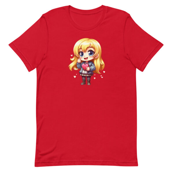 Happy Blushing Chibi Girl Graphic Tee