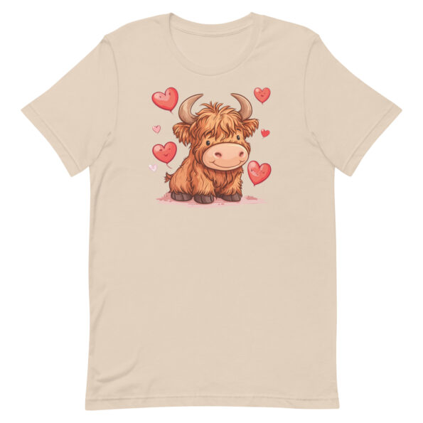 Highland Cow With Hearts Graphic Tee