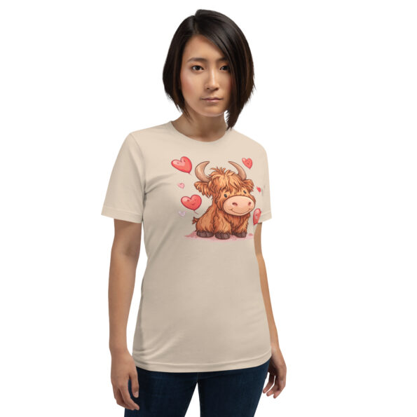 Highland Cow Hearts Graphic T-shirt