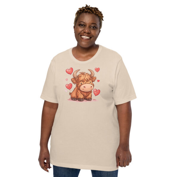 Highland Cow Hearts Plus Size Graphic Tee