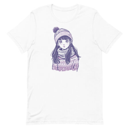 Winter Blush Anime Girl Graphic T-shirt