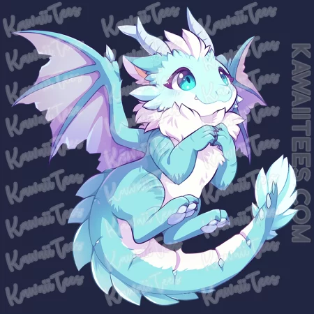 Blue Baby Dragon Graphic Tee