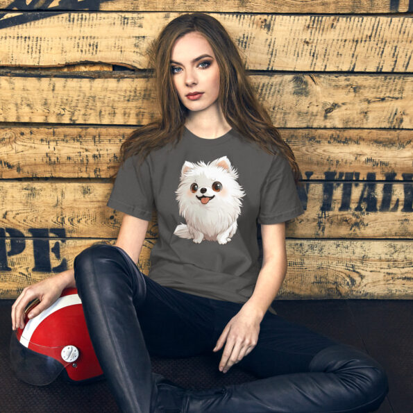 White Pomeranian Graphic T-shirt