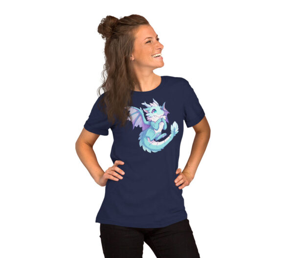 Blue Baby Dragon Graphic T-shirt