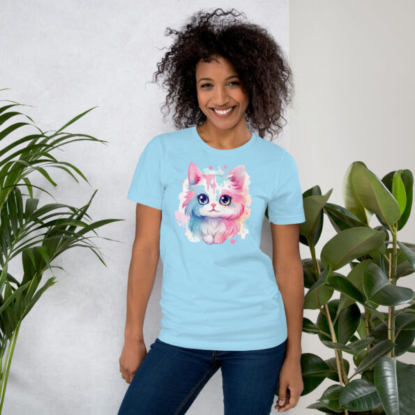 Cotton Candy Cat Graphic T-shirt