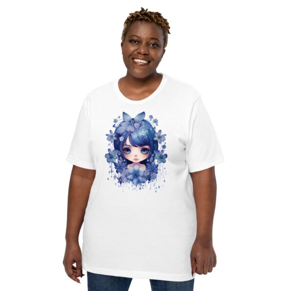 Blue Flower Girl Plus Size Graphic Tee
