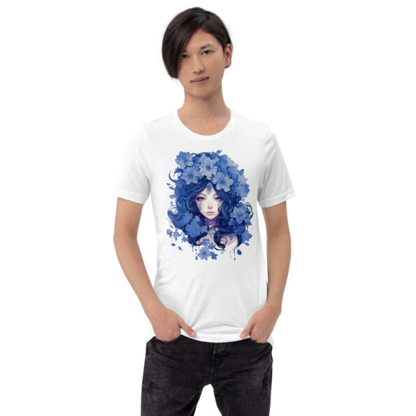 Blue Flower Woman Graphic Tshirt