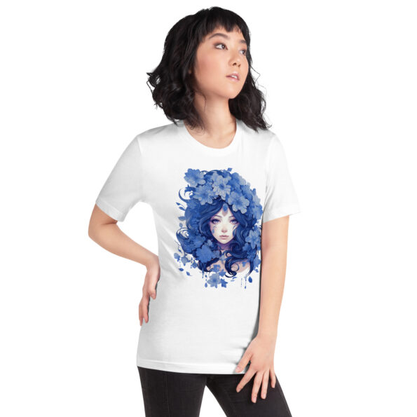 Blue Flower Woman Graphic T-shirt