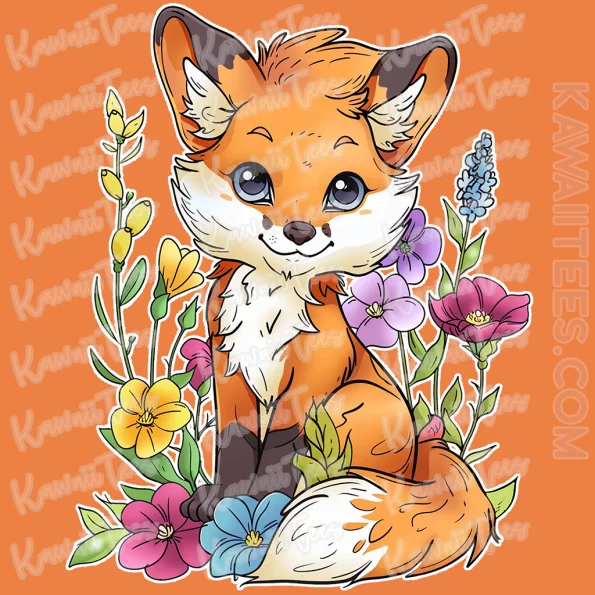 Flower Fox Graphic Tee