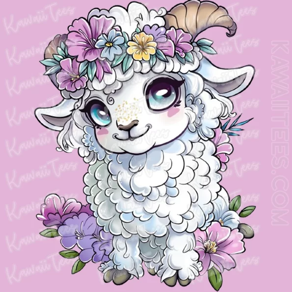 Flower Sheep Graphic Tee