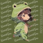 Girl Frog Onesie Graphic Tee