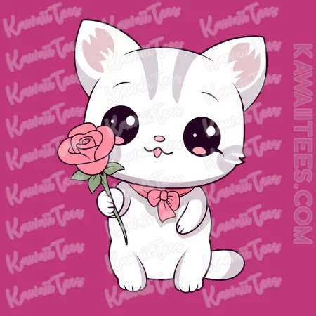 Rose Kitten Graphic Tee