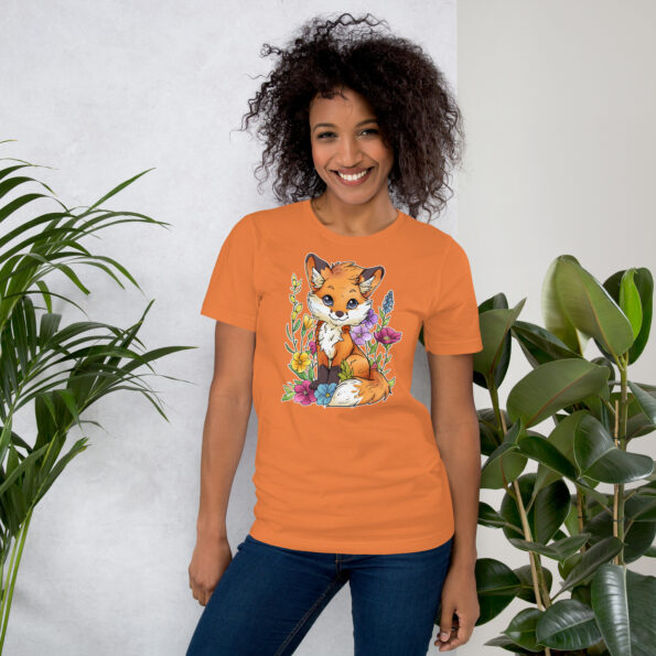 Flower Fox Graphic T-shirt