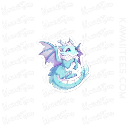 Blue Baby Dragon Sticker