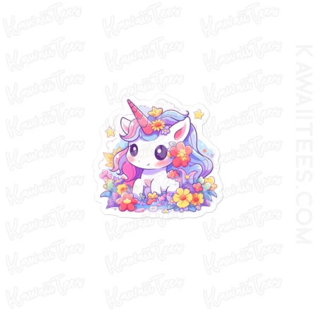 Floral Unicorn Sticker