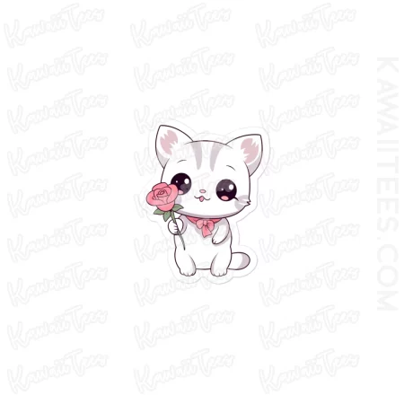 Rose Kitten Sticker