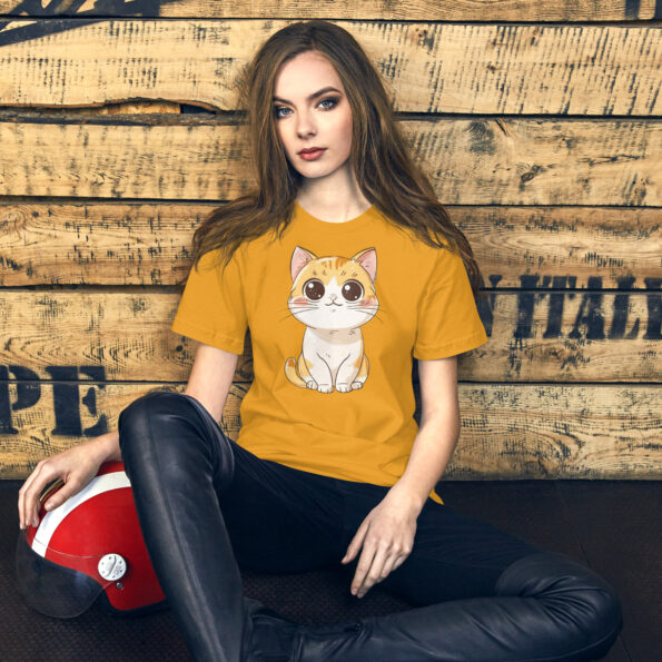 Orange Cat Graphic T-shirt